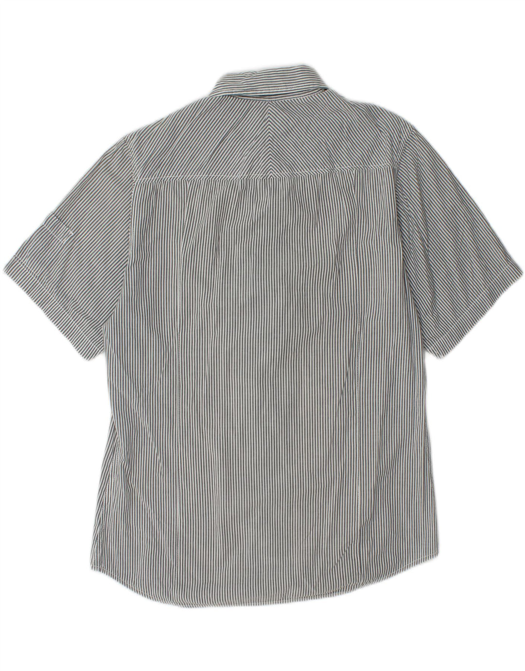 CALVIN KLEIN JEANS Camicia da uomo a maniche corte a righe grandi grigie