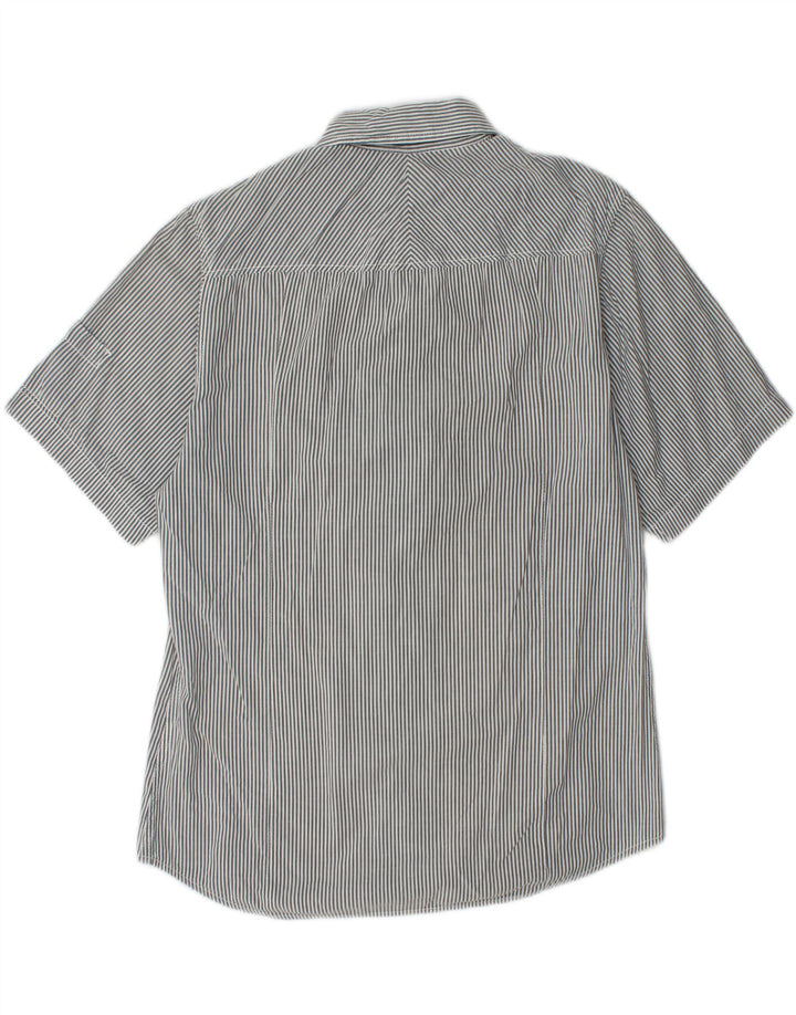 CALVIN KLEIN JEANS Camicia da uomo a maniche corte a righe grandi grigie