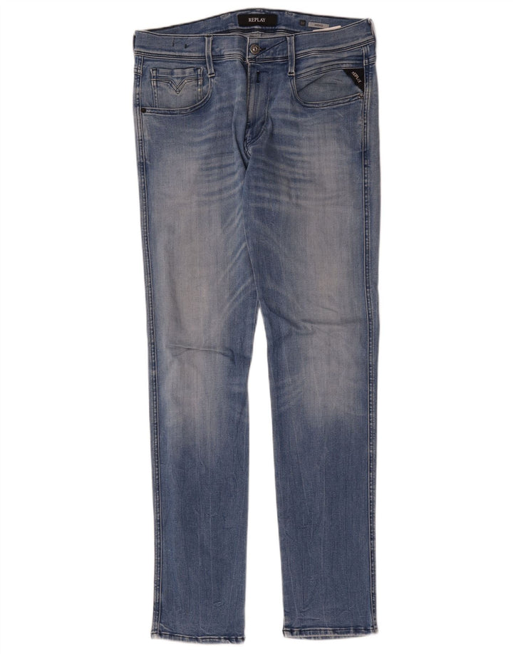 Replay Jeans da donna Anbass Slim W32 L32 poliestere blu