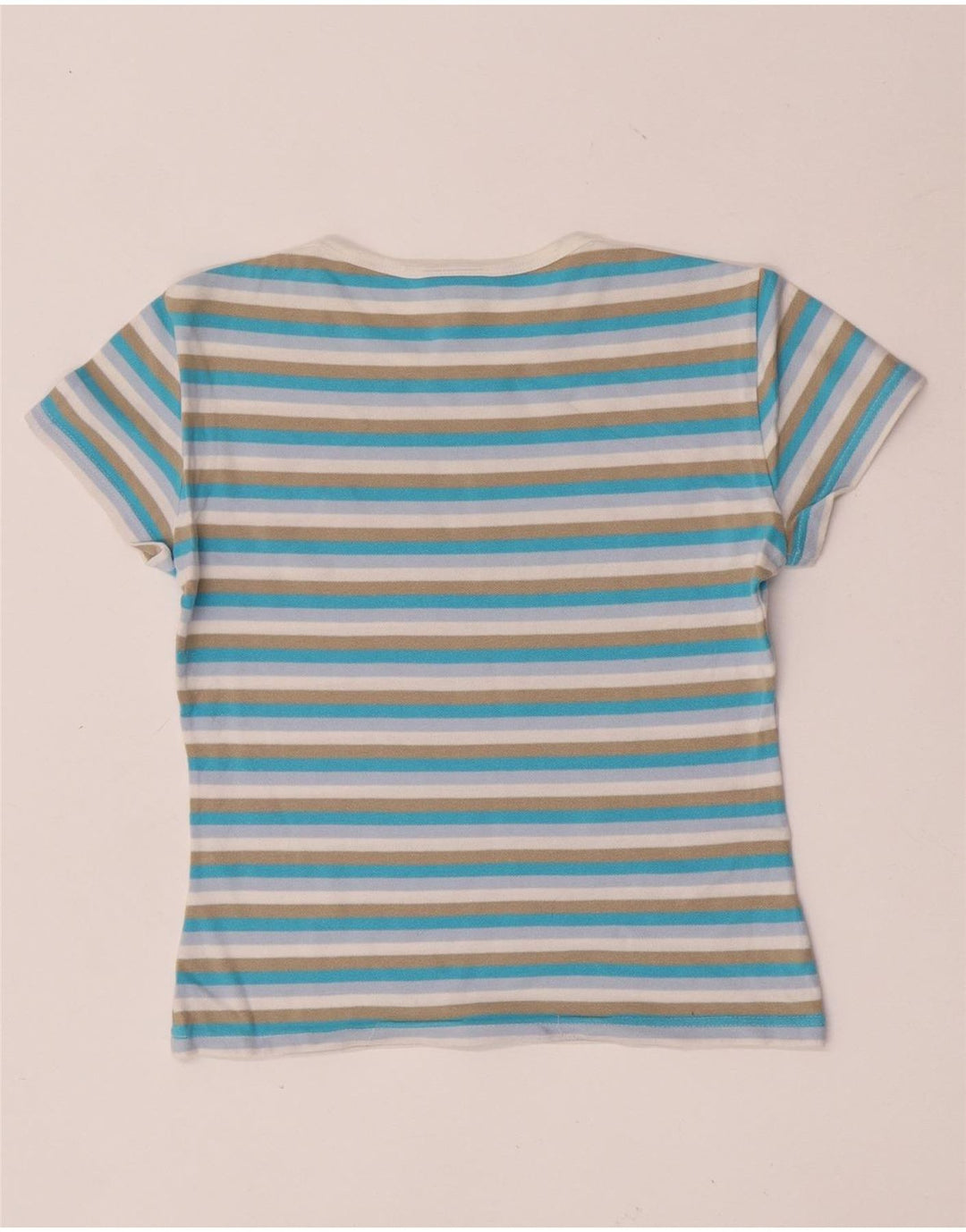 T-shirt corta da donna Lacoste taglia 38 media in cotone a righe multicolore