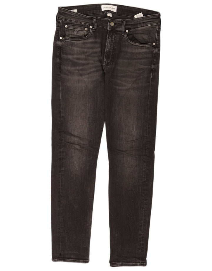 Jeans affusolati da uomo Calvin Klein W30 L30 cotone nero