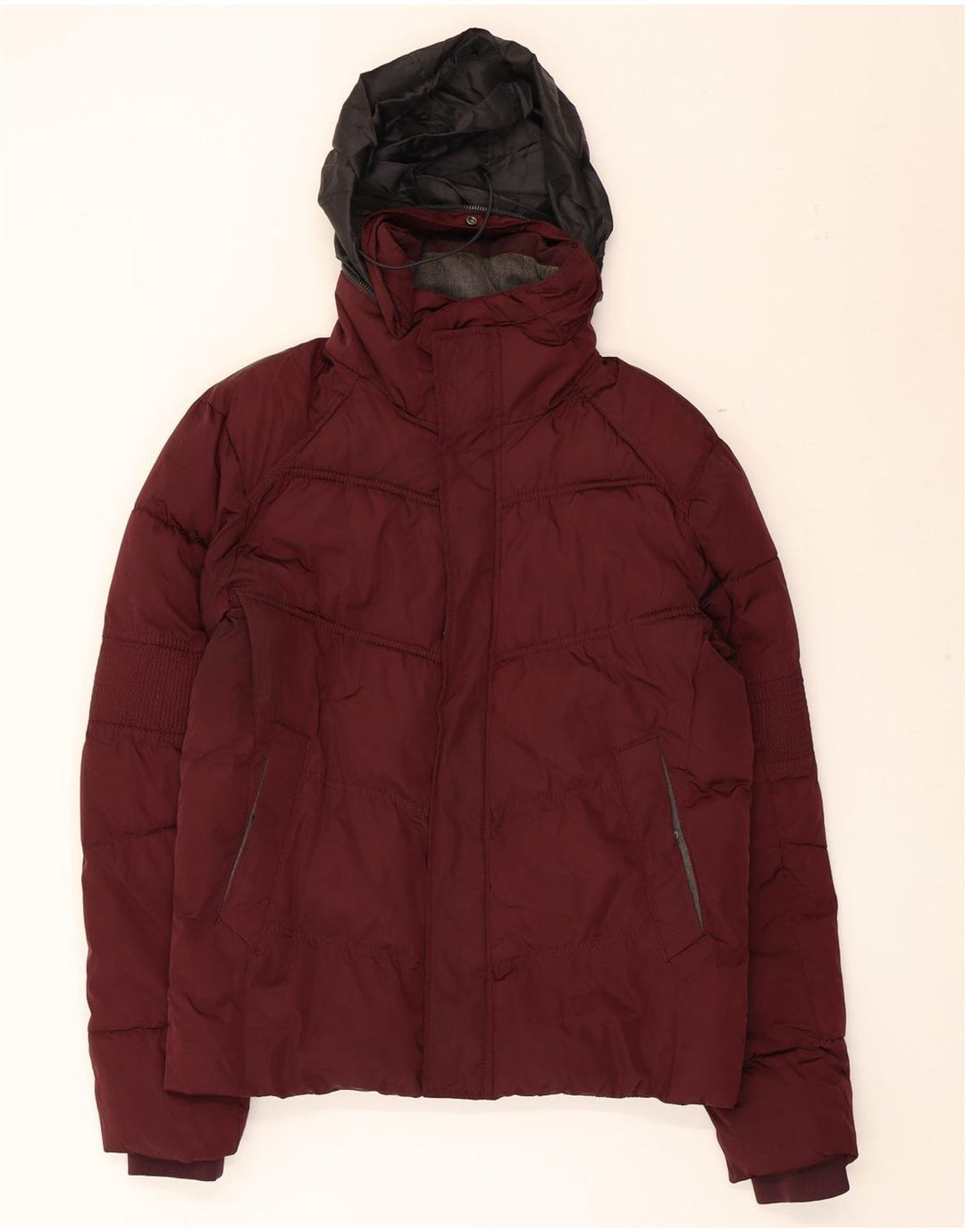 Giacca imbottita da uomo Zara UK 38 poliestere marrone medio