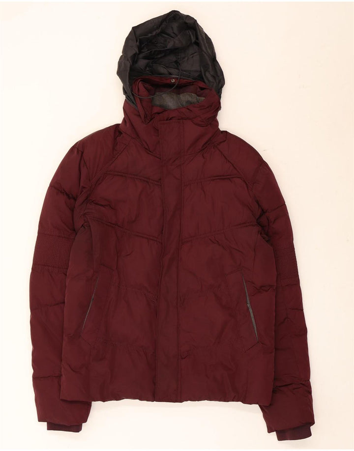 Giacca imbottita da uomo Zara UK 38 poliestere marrone medio