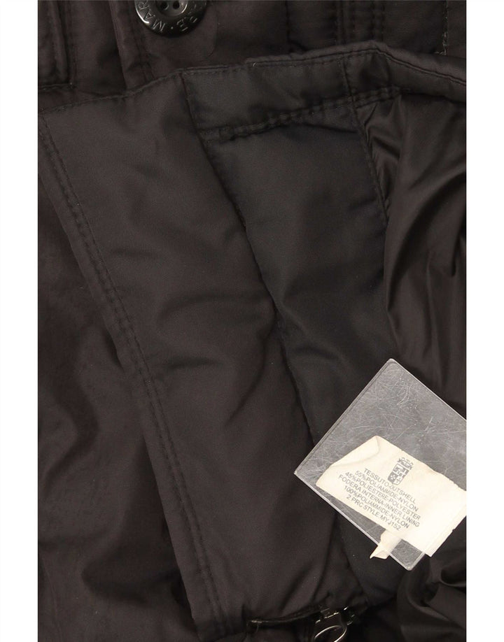 Giacca imbottita con cappuccio da uomo Marina Militare UK 38 media nera in poliammide