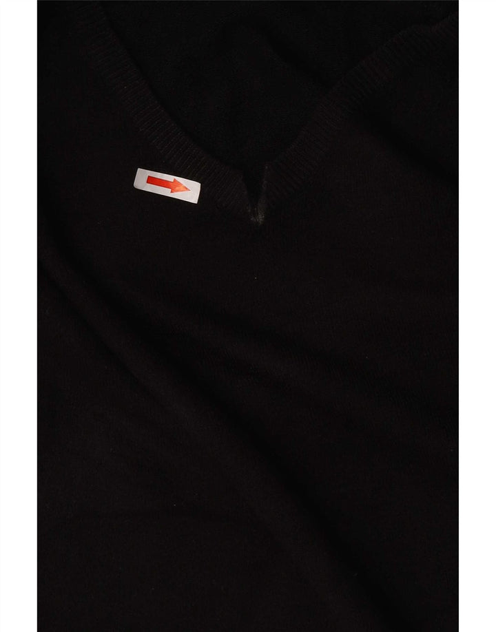 Maglione maglione con scollo a V da uomo Marks & Spencer UK 41/43 grande nero