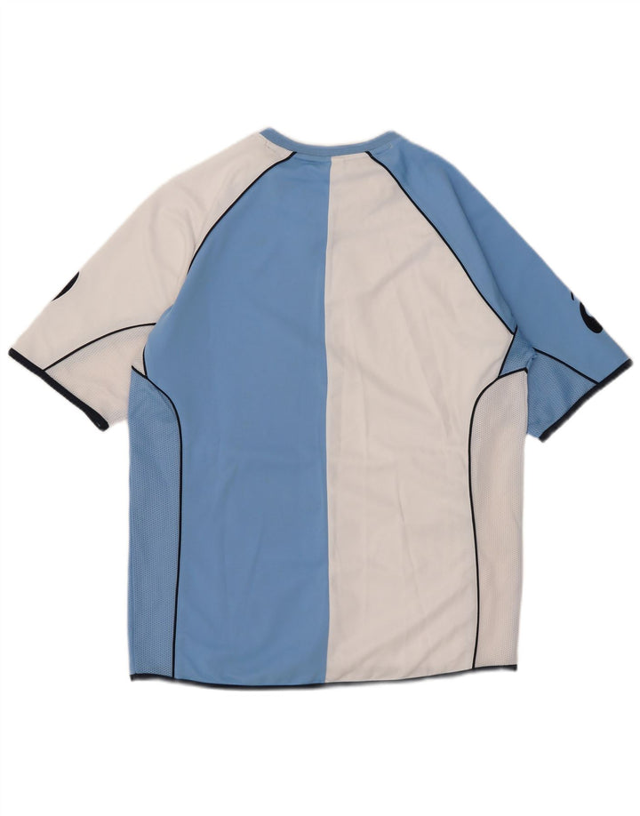 T-shirt grafica da uomo Asics Top in poliestere color block blu medio