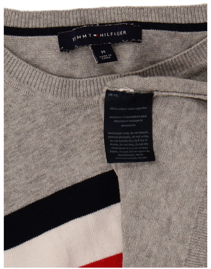 Maglione maglione con scollo a barca da donna Tommy Hilfiger UK 12 Grigio medio