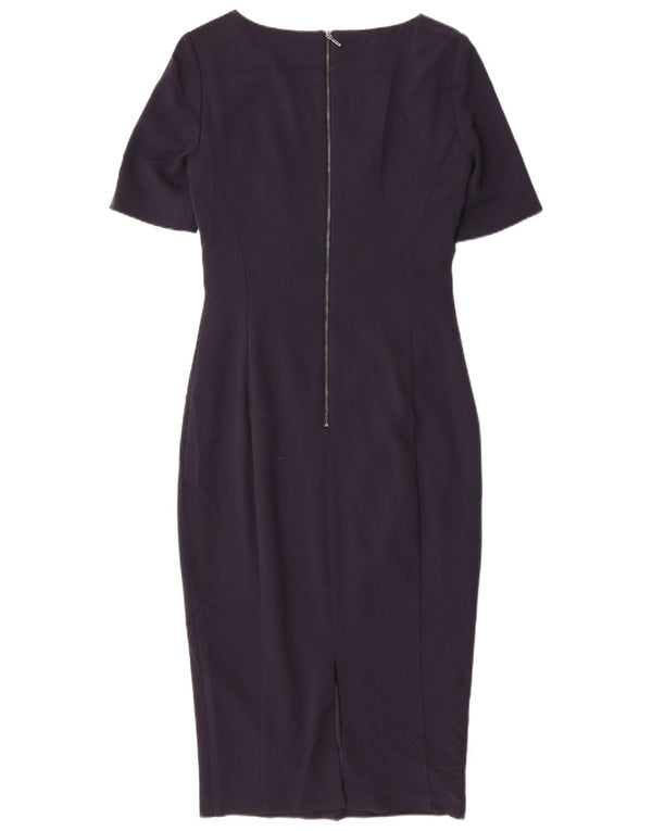 Abito aderente da donna Marks & Spencer UK 10 piccolo poliestere blu navy