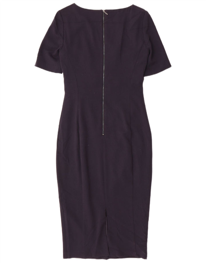 Abito aderente da donna Marks & Spencer UK 10 piccolo poliestere blu navy