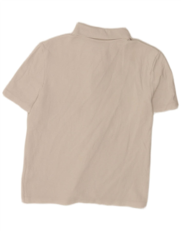 Polo da donna vestibilità regolare Lacoste taglia 40 cotone bianco medio
