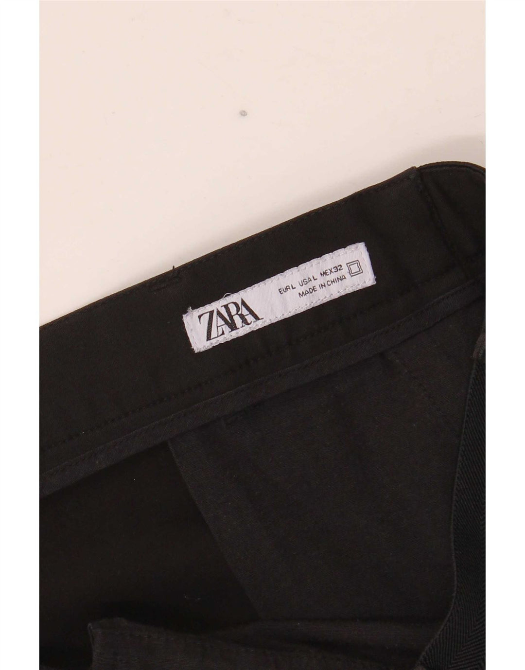 Pantaloni chino slim da uomo Zara grandi W32 L27 neri