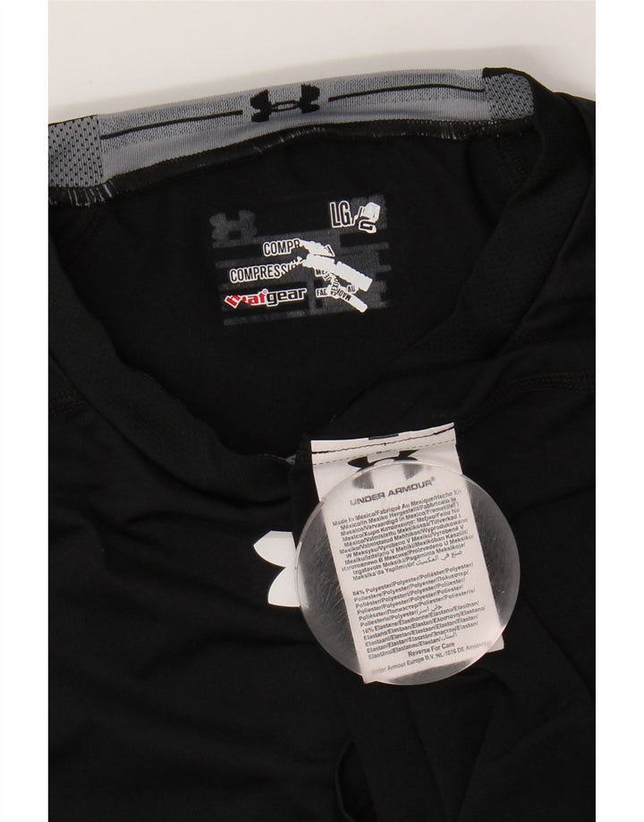 UNDER ARMOUR Womens Top Long Sleeve UK 14 Large Black Polyester Vintage Under Armour and Second-Hand Under Armour from Messina Hembry 