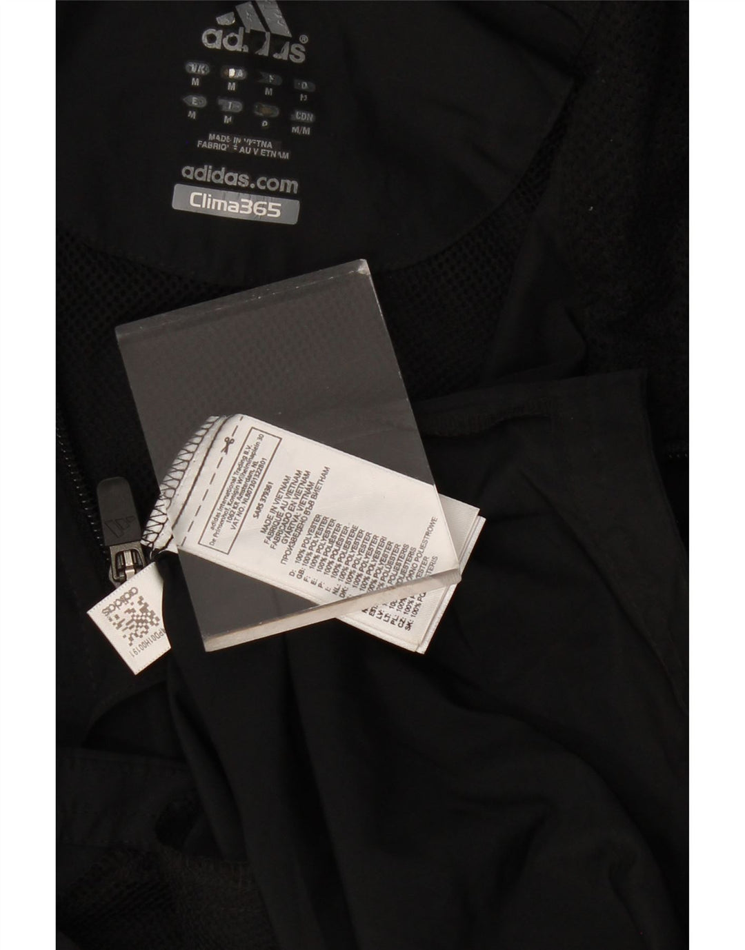 ADIDAS Mens Clima 365 Tracksuit Top Jacket Medium Black Polyester Sports
