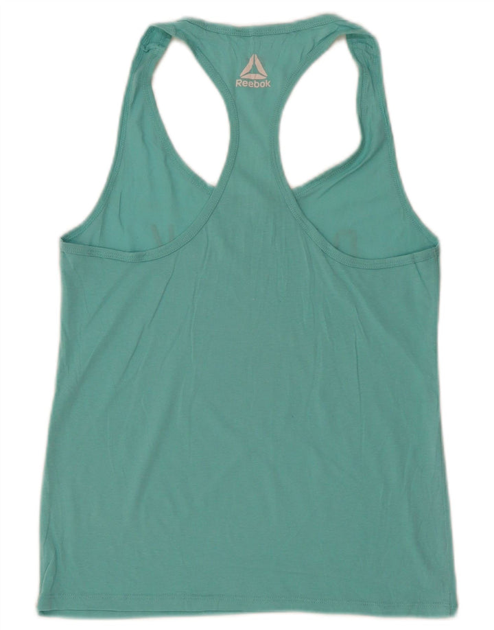 Canottiera grafica da donna Reebok UK 12/14 Medium Turchese