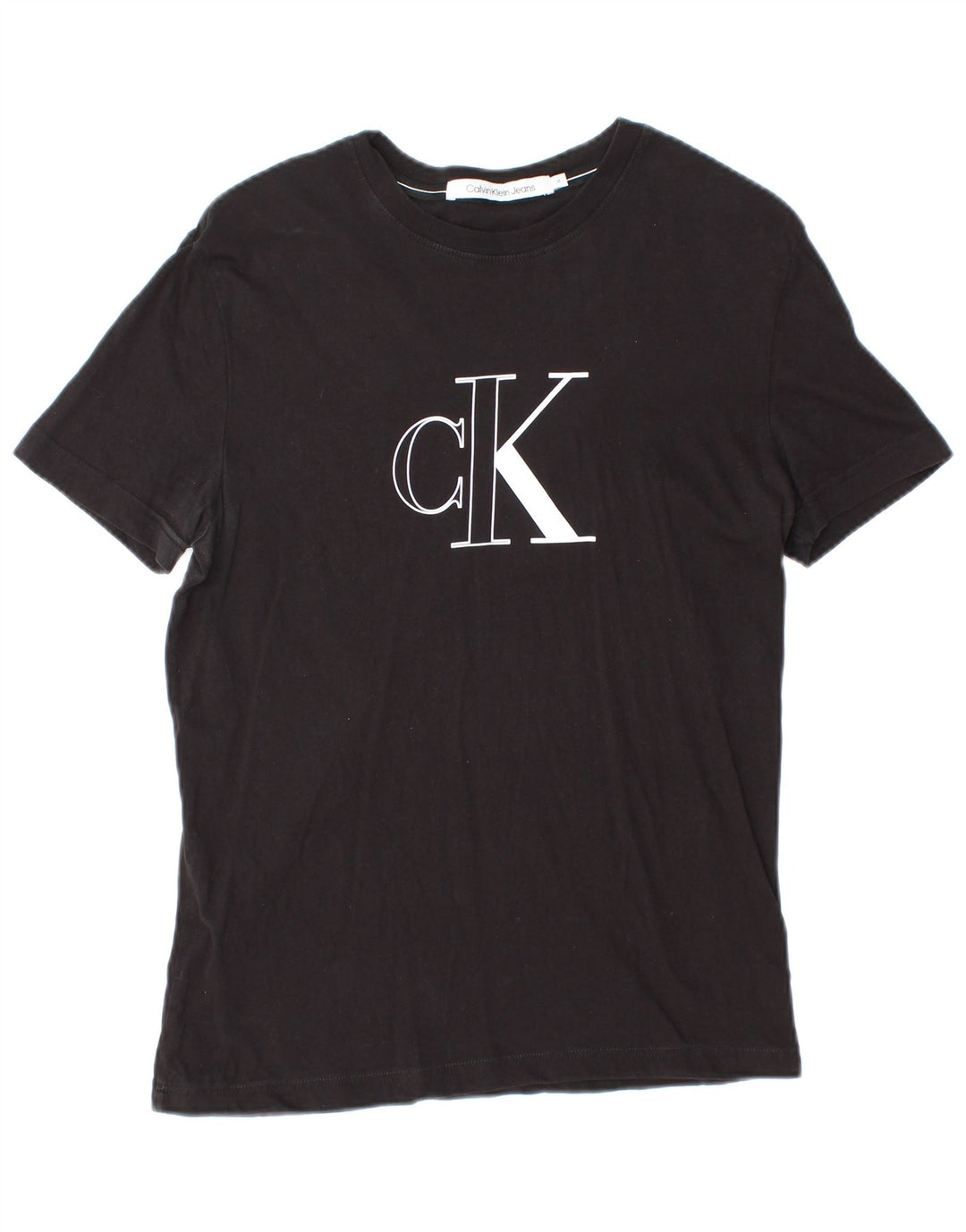 CALVIN KLEIN JEANS T-shirt grafica da uomo Top medio nero