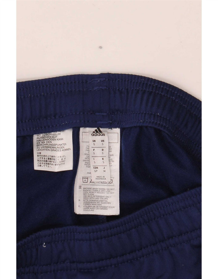 Pantaloni da tuta da uomo Adidas Joggers piccoli in poliestere blu navy