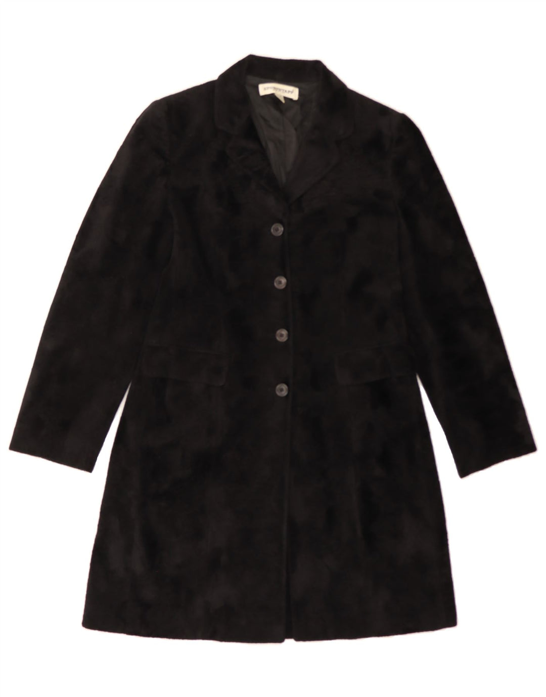 SPORTSTAFF Womens Overcoat UK 14 Medium  Black Polyester Vintage Sportstaff and Second-Hand Sportstaff from Messina Hembry 