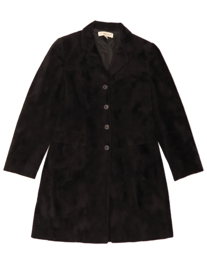 SPORTSTAFF Womens Overcoat UK 14 Medium  Black Polyester Vintage Sportstaff and Second-Hand Sportstaff from Messina Hembry 