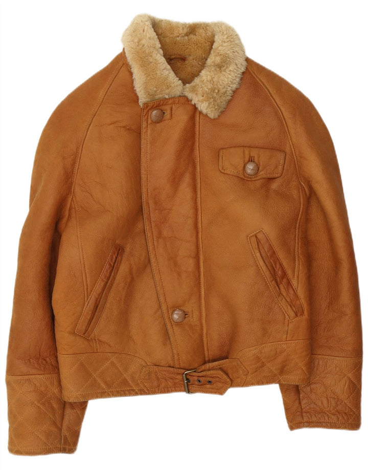 Giubbotto in montone da uomo VINTAGE IT 48 Shearling beige medio