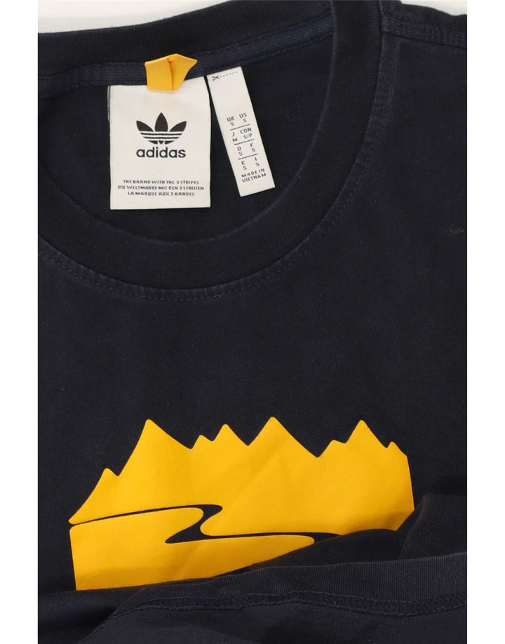 T-shirt grafica da uomo Adidas Top Small blu navy