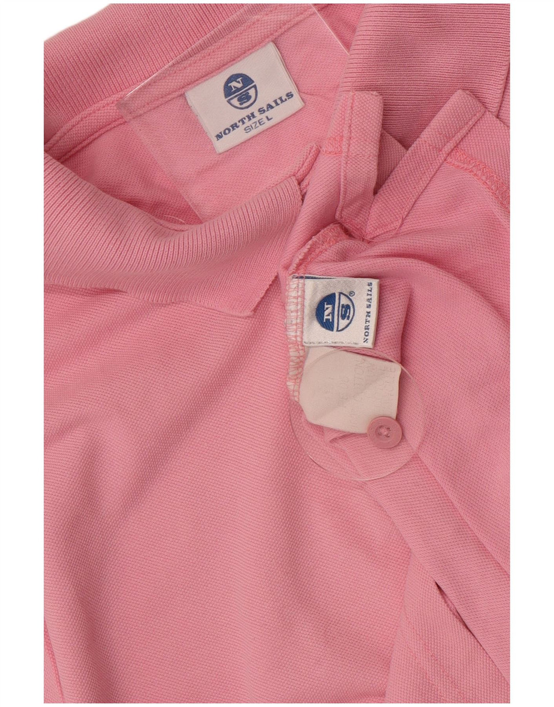 Polo da uomo a maniche lunghe North Sails Large in cotone rosa