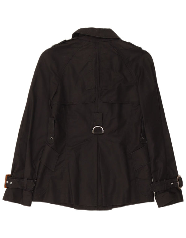 Trench da donna Zara UK 10 piccolo in cotone nero