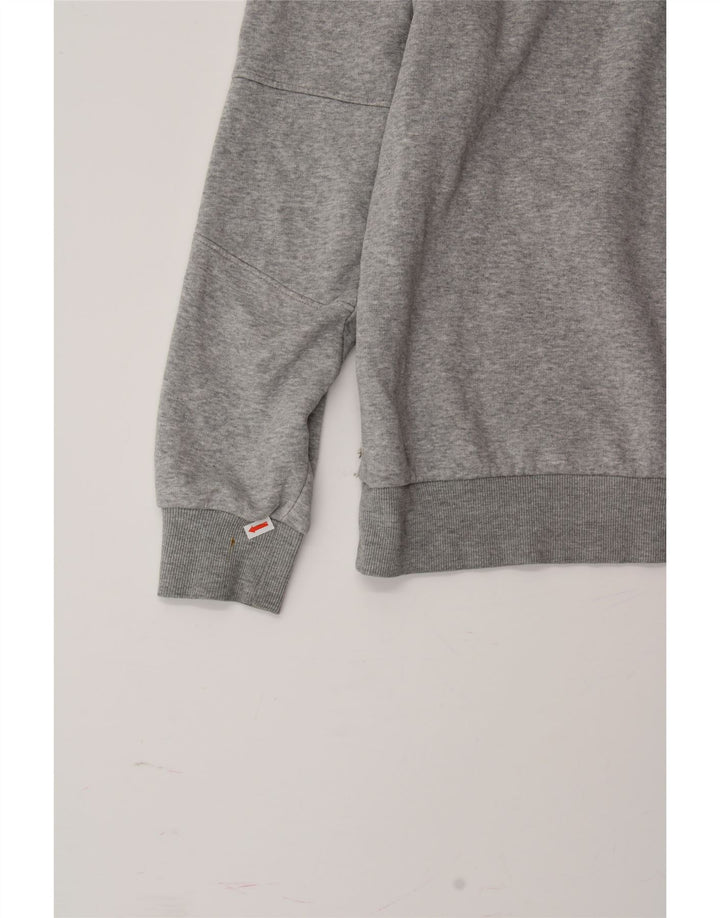 REEBOK Mens Graphic Hoodie Jumper Medium Grey Cotton Vintage Reebok and Second-Hand Reebok from Messina Hembry 