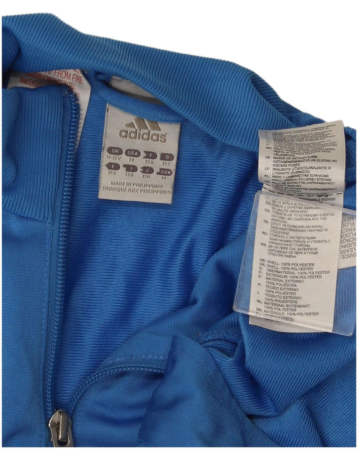 Giacca da tuta da ragazzo Adidas 11-12 anni in poliestere color block blu