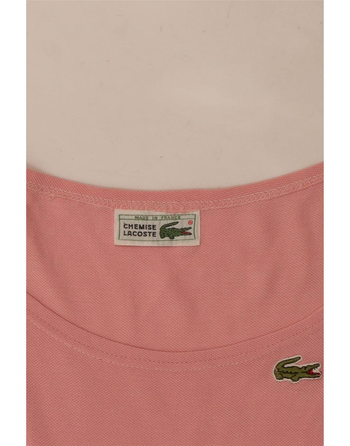 T-shirt corta da donna LACOSTE UK 16 grande rosa