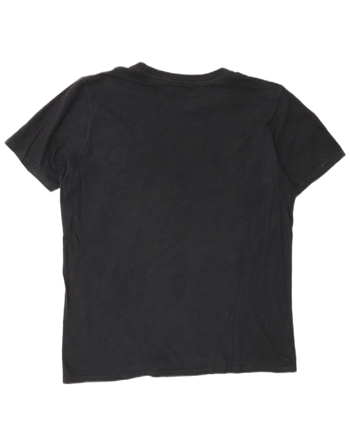 T-shirt grafica Nike da uomo con taglio atletico, cotone medio nero