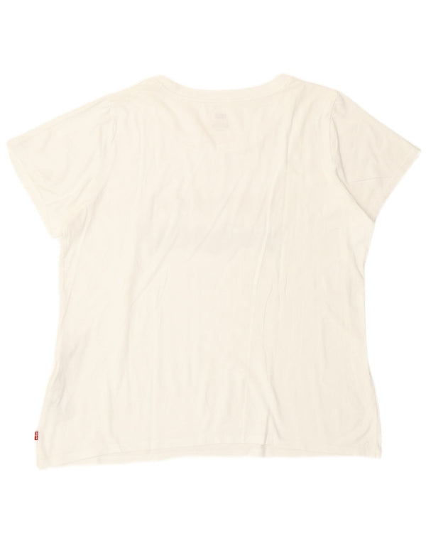 T-shirt grafica da donna Levi's Top UK 18 XL cotone bianco