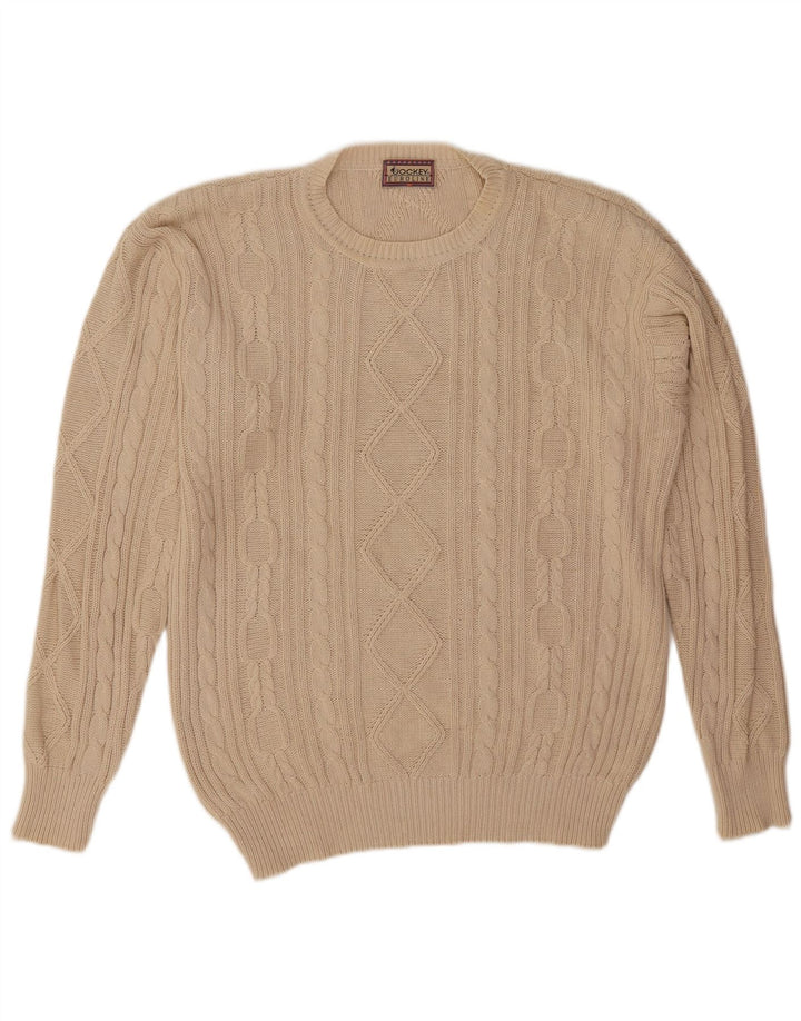 Maglione maglione girocollo da uomo Jockey grande beige