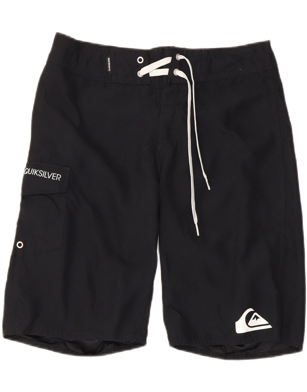 Pantaloncini da bagno grafici da uomo Quiksilver piccoli in poliestere nero