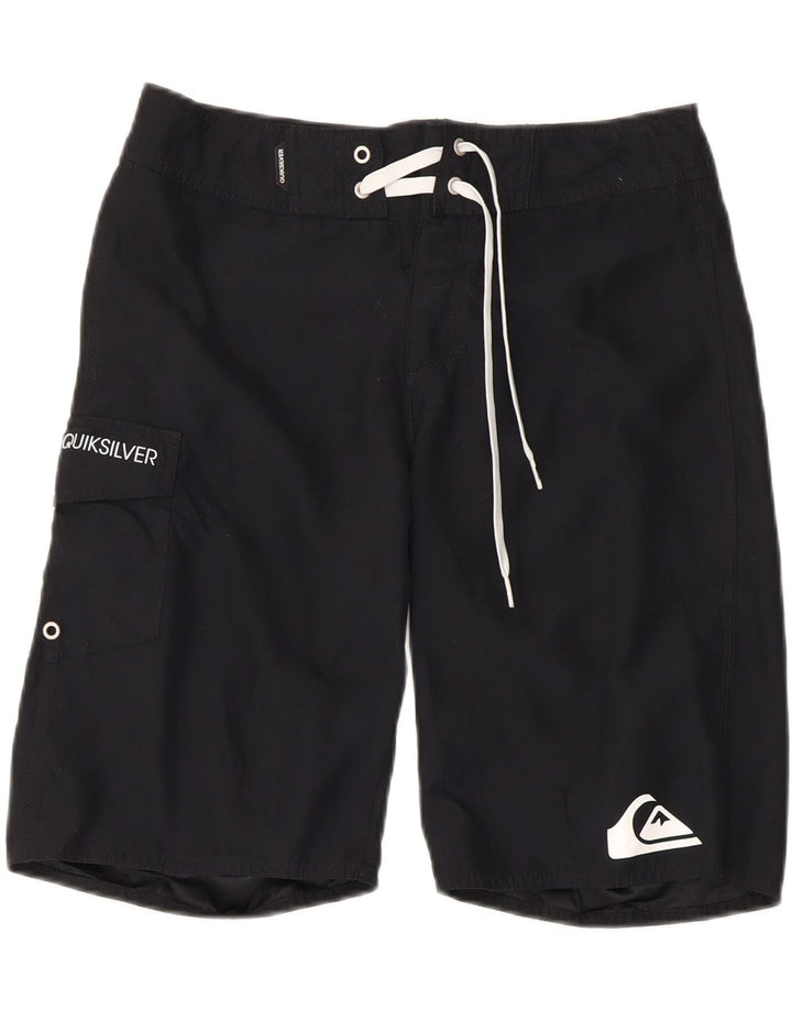 Pantaloncini da bagno grafici da uomo Quiksilver piccoli in poliestere nero