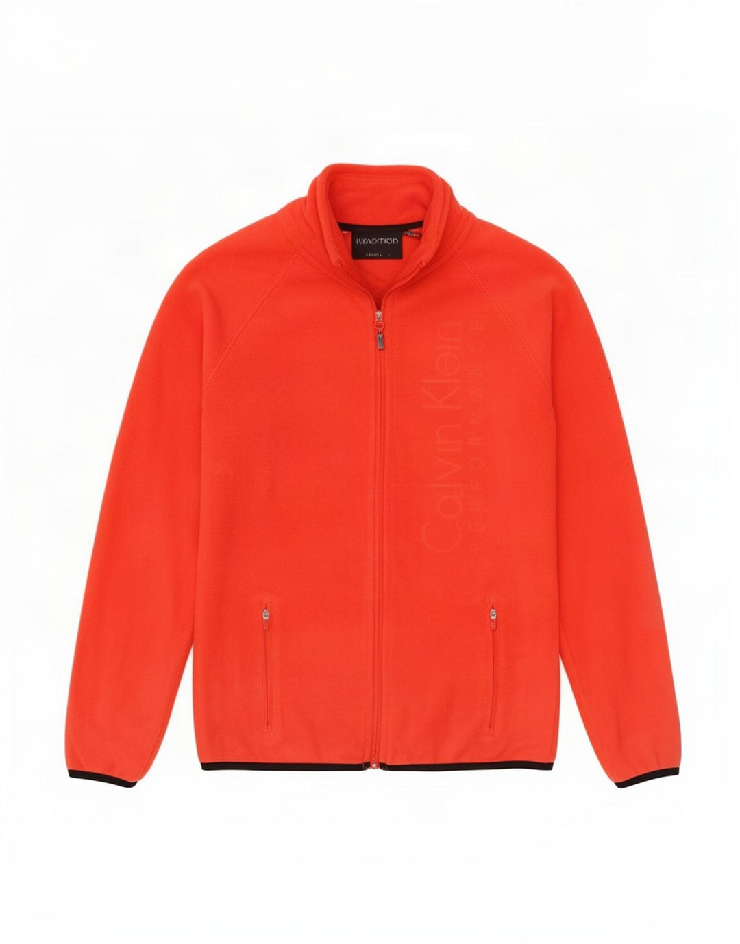 Giacca in pile grafica da donna Calvin Klein UK 14 poliestere rosso medio