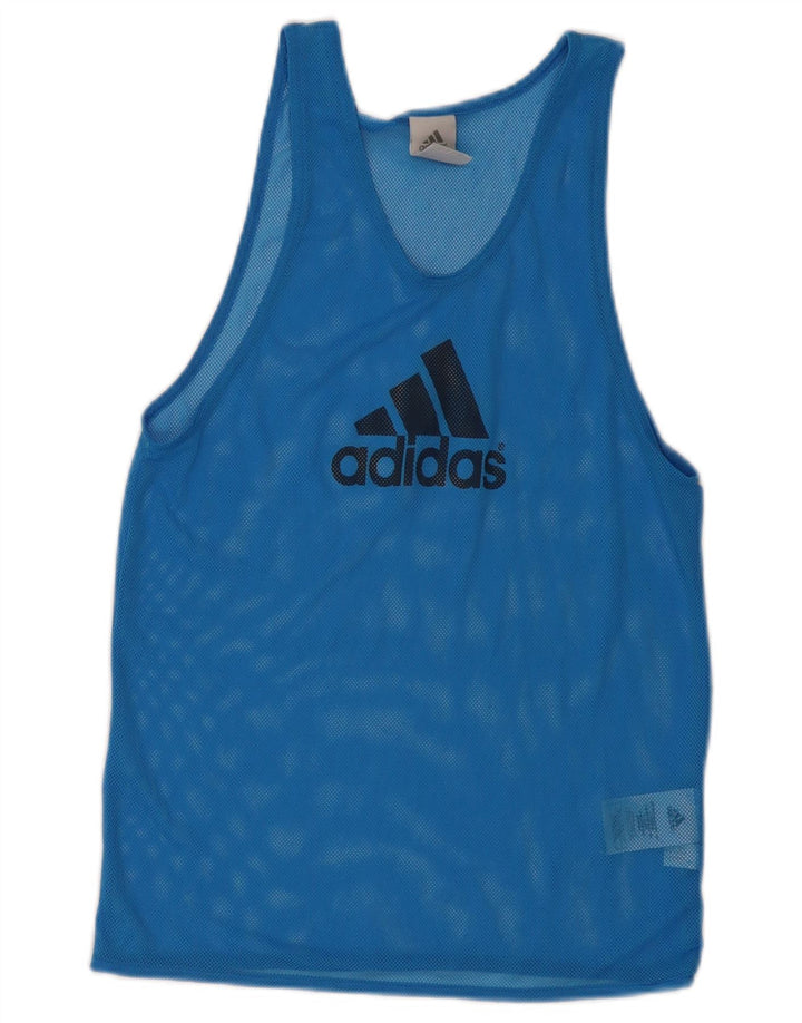 Canotta grafica da uomo ADIDAS piccola blu in poliestere