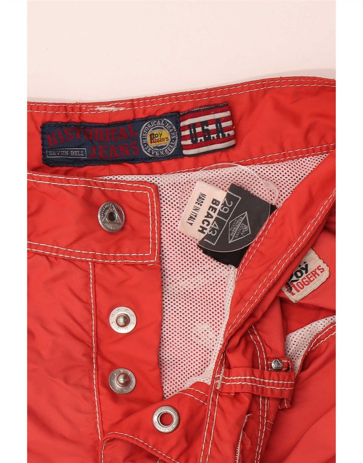 Pantaloncini da bagno da donna Roy Rogers W29 Small rosso in poliammide