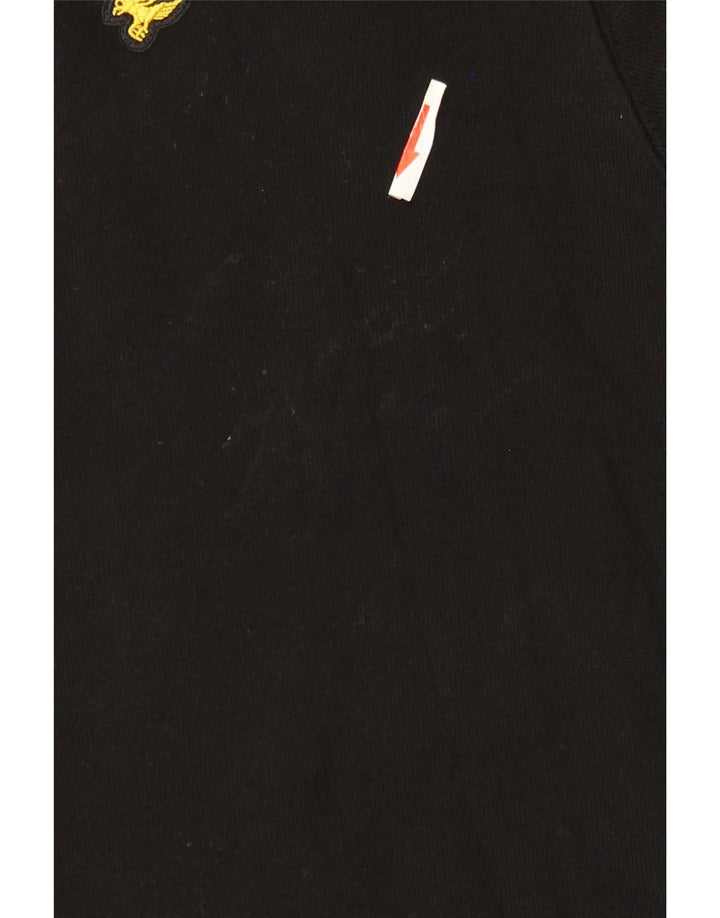 Felpa con cappuccio da uomo Lyle & Scott, cotone nero medio