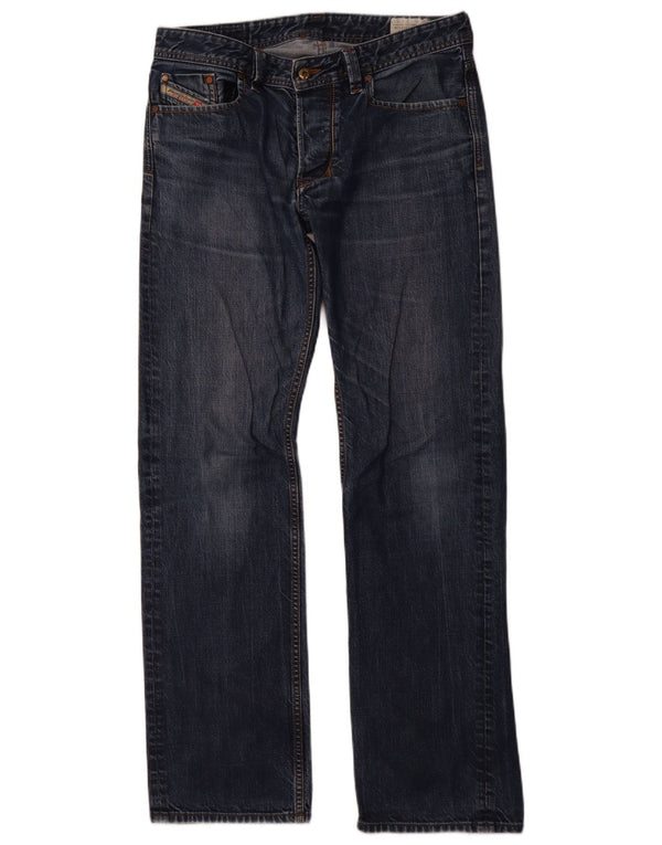 DIESEL Jeans dritti da uomo Larkee vestibilità regolare W32 L34 cotone blu