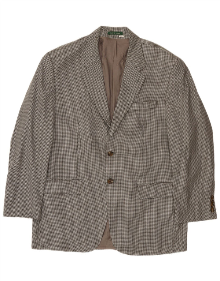 Giacca blazer da uomo a 2 bottoni Ralph Lauren UK 42 grande pied de poule grigio
