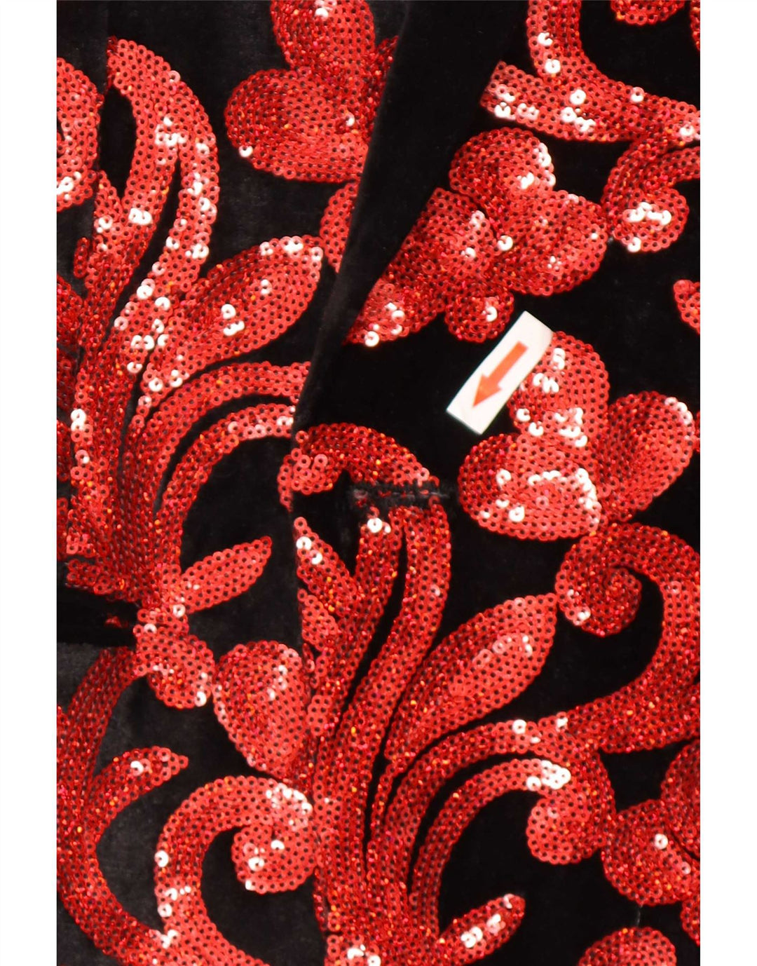 Giacca blazer vintage da uomo UK 40 grande rosso Paisley