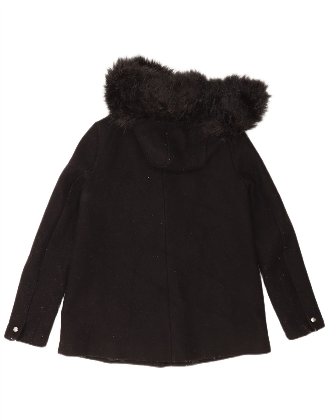 Giacca a vento con cappuccio da donna Zara UK 10 piccola in lana nera