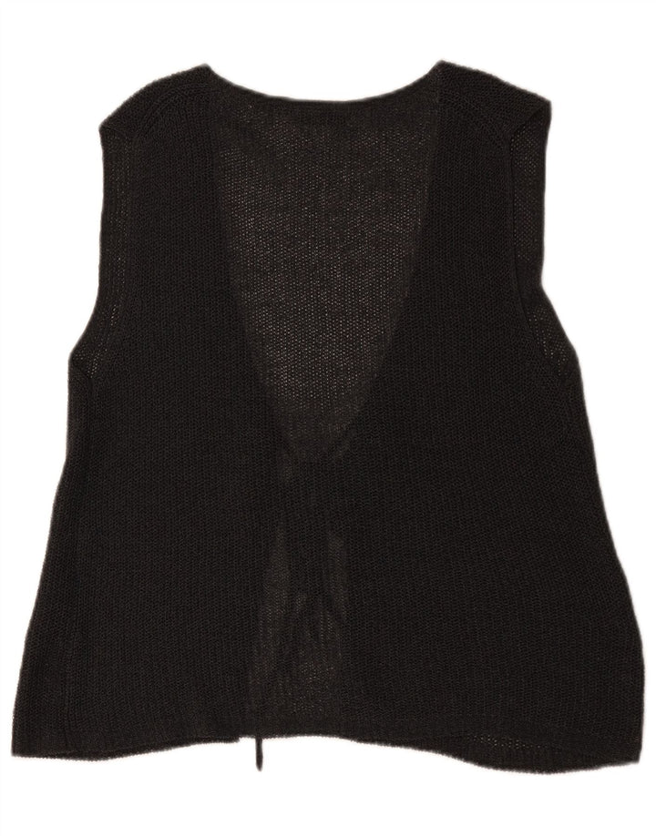 Maglione cardigan senza maniche da donna Massimo Dutti UK 14 Grigio medio