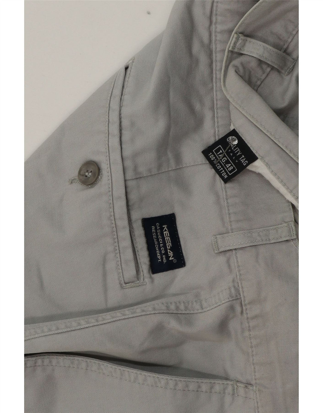 Pantaloni cargo dritti da uomo KEEGAN IT 48 medio W32 L30 cotone grigio