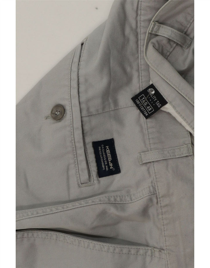 Pantaloni cargo dritti da uomo KEEGAN IT 48 medio W32 L30 cotone grigio