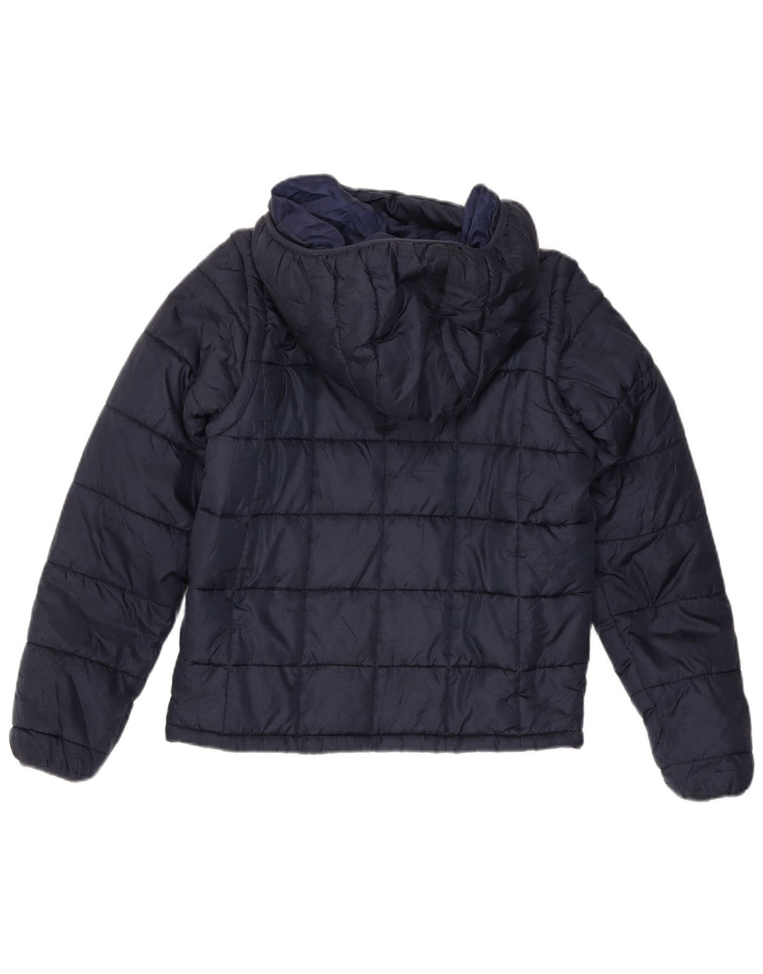 Giacca imbottita con cappuccio grafico da uomo Kappa UK 36 Small poliestere blu navy