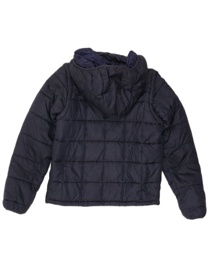 Giacca imbottita con cappuccio grafico da uomo Kappa UK 36 Small poliestere blu navy