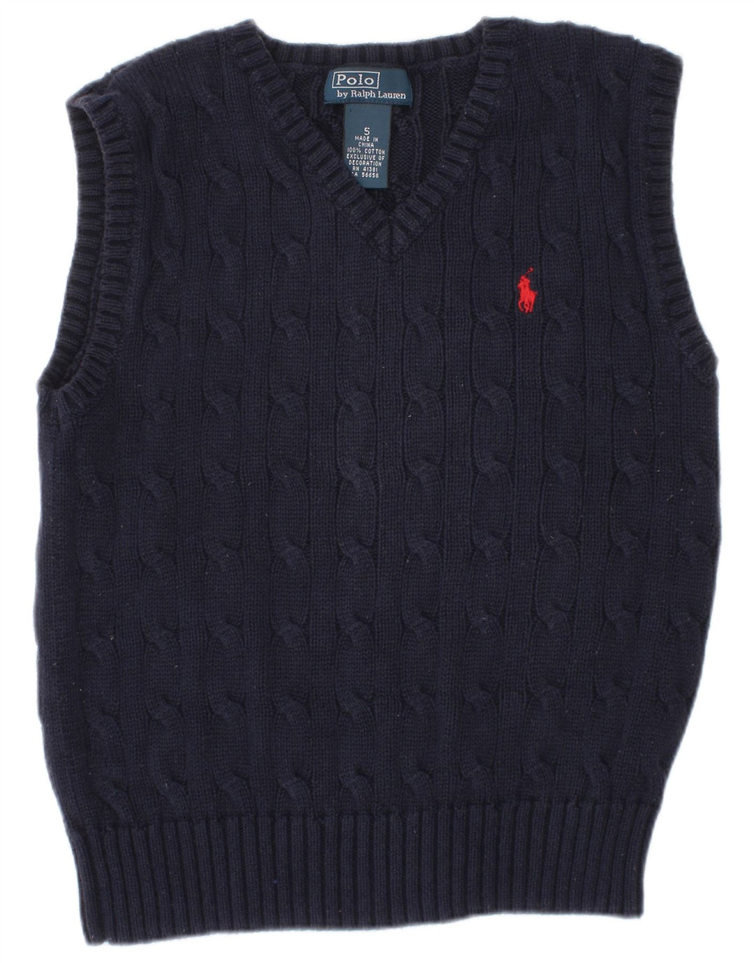 POLO RALPH LAUREN Canottiera da bambino 4-5 anni in cotone blu navy