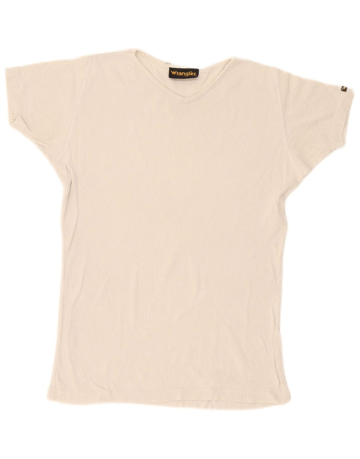 T-shirt da uomo Wrangler Top medio bianco sporco