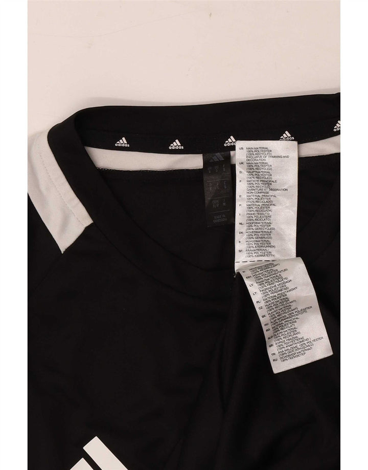 T-shirt Adidas Aeroready da uomo, piccola, in poliestere color block nero